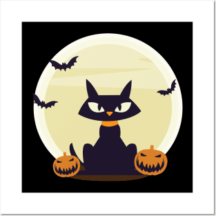 Cool Cat on Halloween! Posters and Art